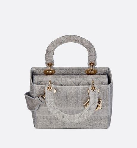 medium gray stone lady dior embroidered cannage bag|Medium Lady Dior Bag Stone Gray Cannage Lambskin.